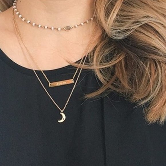 Jook And Nona Inspire 18 k Gold Plated Necklace - Picture 3 of 9